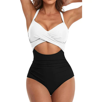 Swimsuit for Women – Tailored Fit – Cross-front – Waist Cut-out – Breathable Fabric