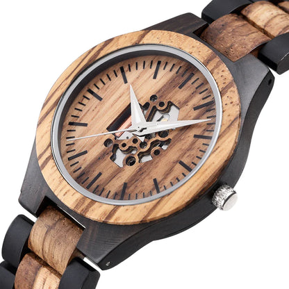 Harry Wood Skeleton Watch | Skeleton Dial Link Bracelet Watch