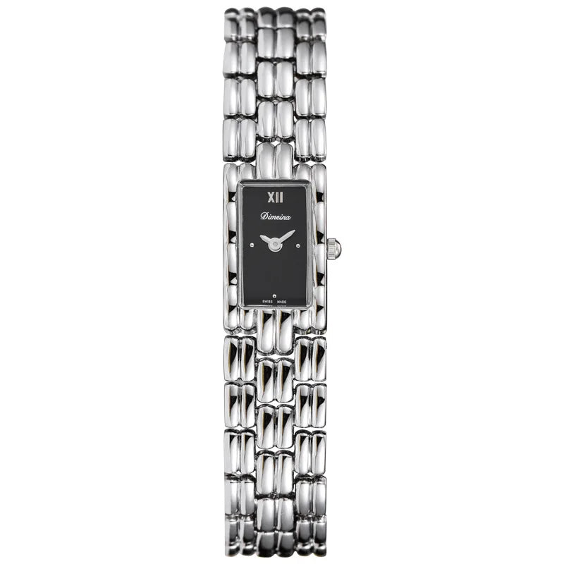 Isla Rectangle Watch | Link Bracelet Roman Numeral Detail Watch