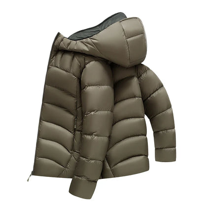 Oscar Hooded Quilted Puffer Jacket | Relaxed Fit High Neck Jacket