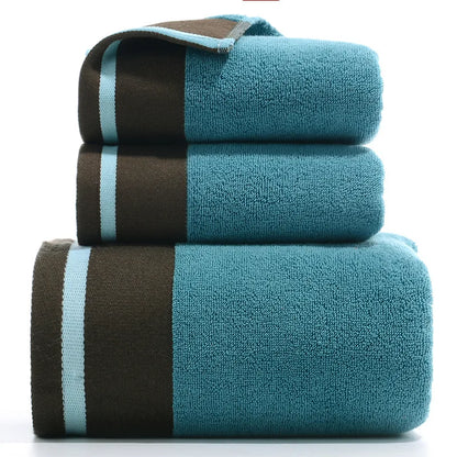 Contemporary Cotton Towel Set With Soft Texture