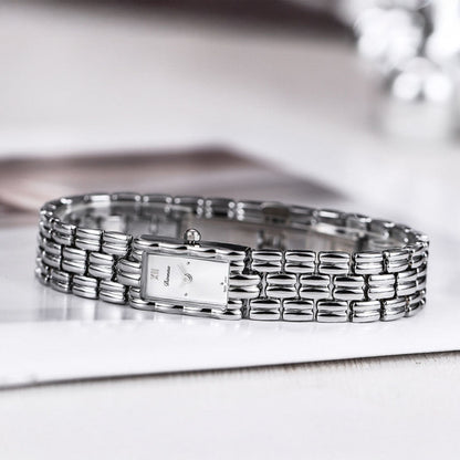 Isla Rectangle Watch | Link Bracelet Roman Numeral Detail Watch