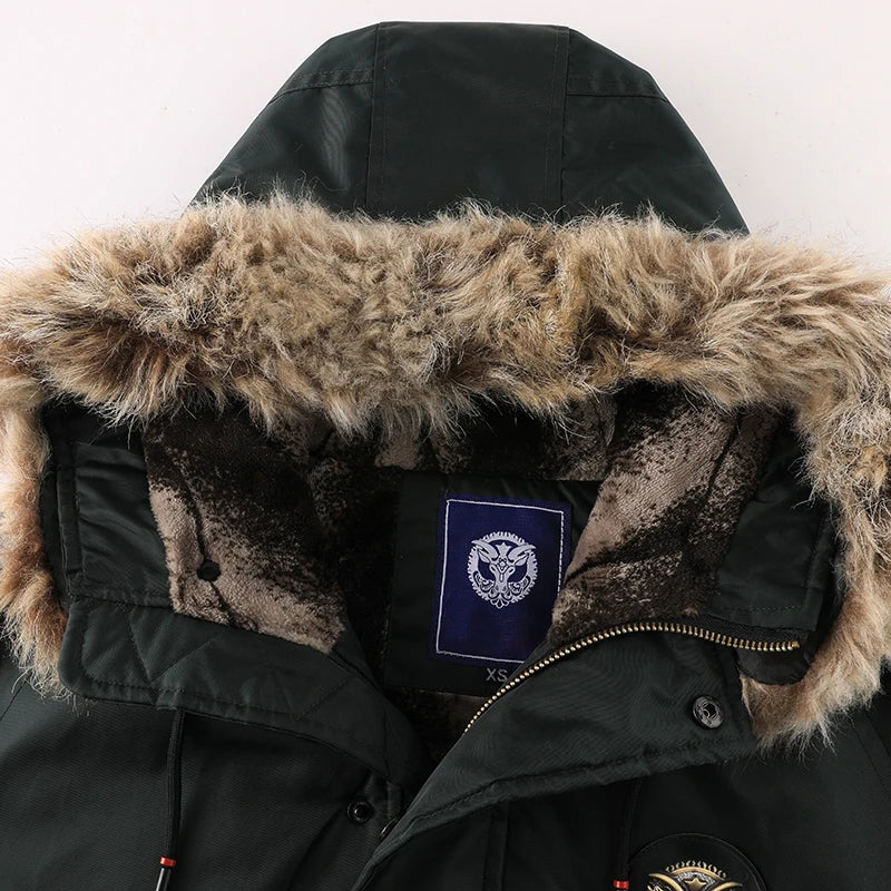 Oliver Hip-Length Padded Bomber Jacket | Fur Trim Relaxed Fit Jacket