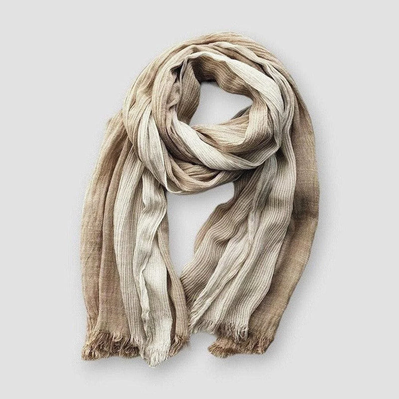 Ethan Two-Tone Scarf | Stylish Textured Fringe