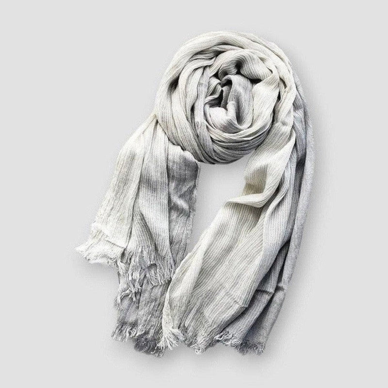 Ethan Two-Tone Scarf | Stylish Textured Fringe