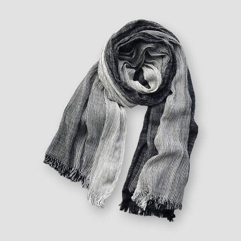 Ethan Two-Tone Scarf | Stylish Textured Fringe