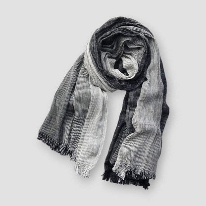 Ethan Two-Tone Scarf | Stylish Textured Fringe