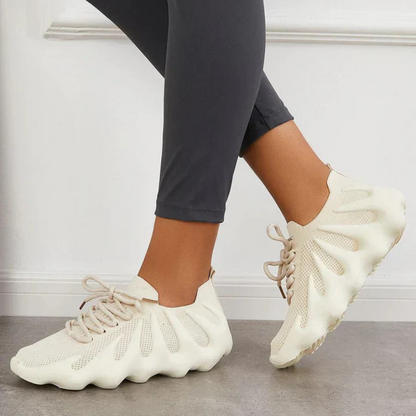 Dame Sneakers - Åndbart Strik Mesh - Letvægtsstødabsorbering - Fleksibel Komfort