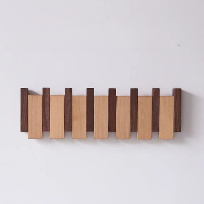 Minimalist Wall-Mounted Wooden Coat Rack