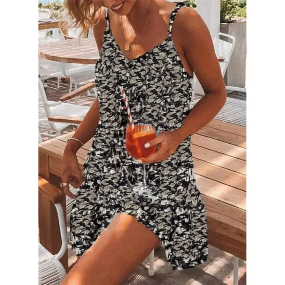 Dress for Women – Mini – Loose Fit – Spaghetti Straps – Light and Breathable – Wide A-Line