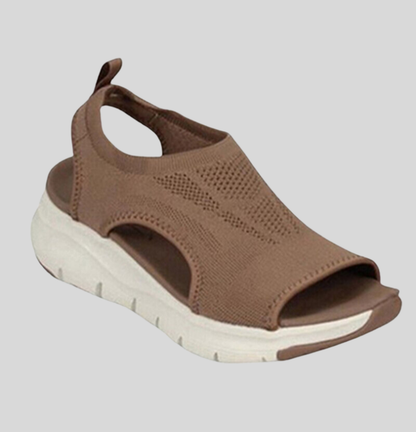 Dame Sportssandaler - Åndbart Strik - Stødabsorberende Sål - Slip-on Komfort