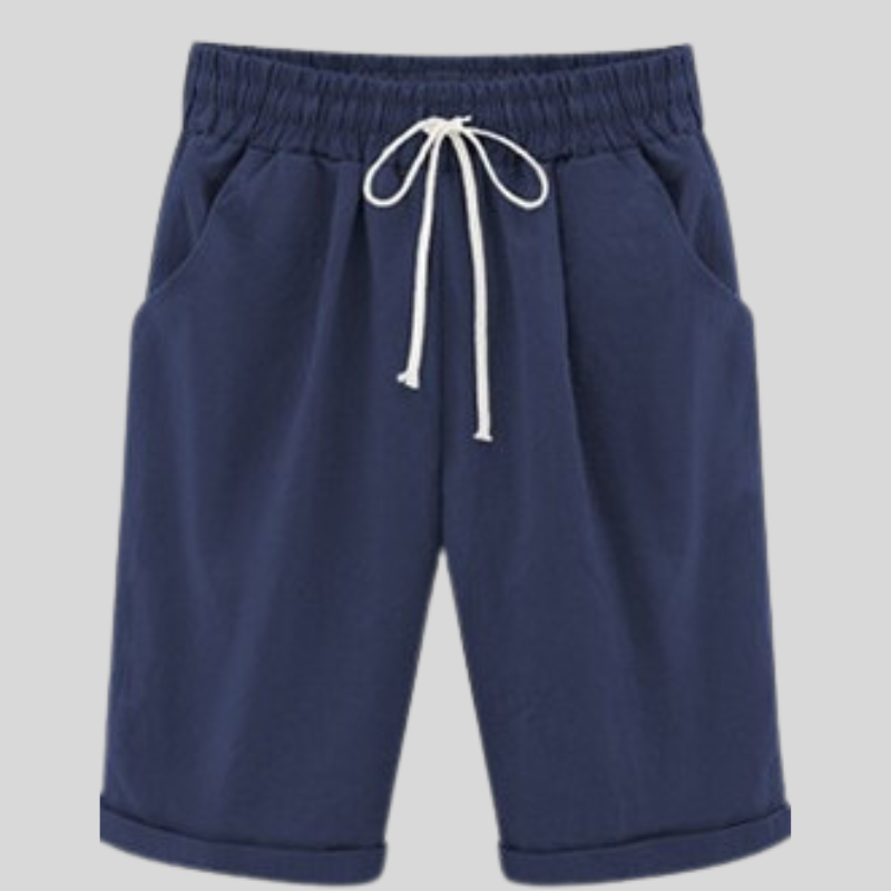 Herre Shorts - Bomuld - Regular Fit - Elastisk Talje med Snøre - Casual Komfort