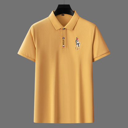 Herre Polo Shirt - Blød Bomuld - Klassisk Pasform - Kortærmet med Broderet Logo