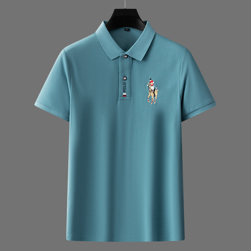 Herre Polo Shirt - Blød Bomuld - Klassisk Pasform - Kortærmet med Broderet Logo