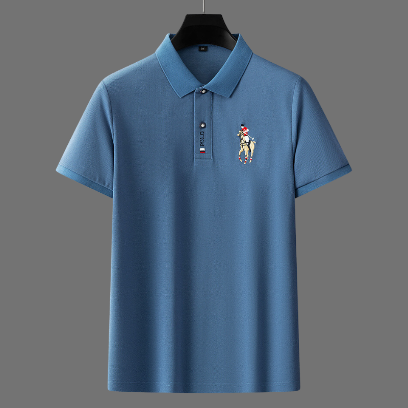 Herre Polo Shirt - Blød Bomuld - Klassisk Pasform - Kortærmet med Broderet Logo