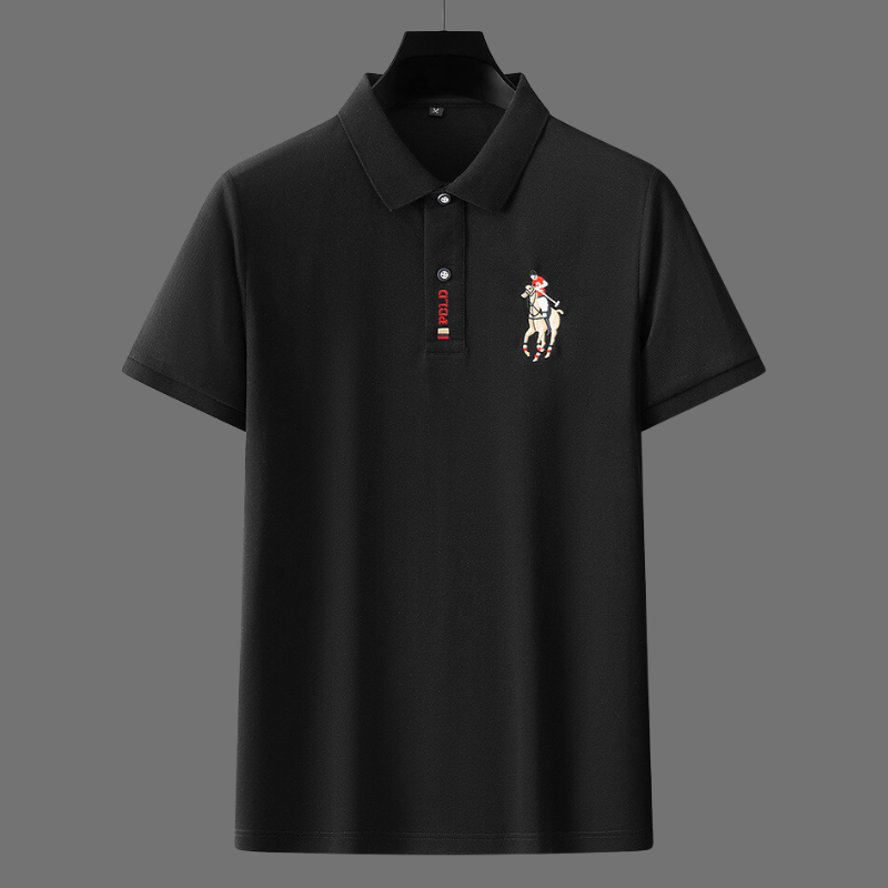 Herre Polo Shirt - Blød Bomuld - Klassisk Pasform - Kortærmet med Broderet Logo