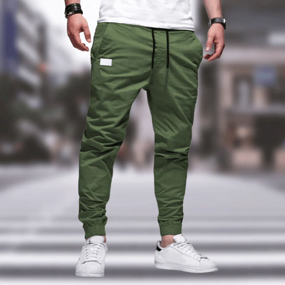 Men's Trousers – Cargo Pants – Relaxed Fit – Tapered Leg – Adjustable Waist