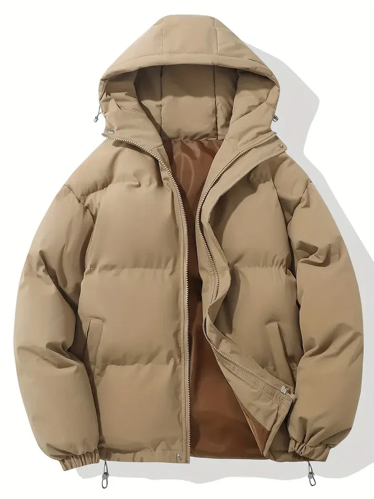 Isla Oversized Puffer Jacket | Hooded Padded Hip-Length Jacket
