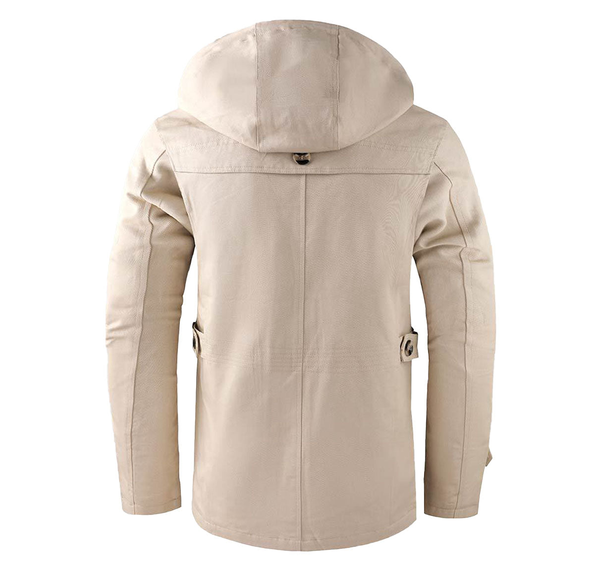 Theo Hooded Casual Jacket | Plaid Lining Button Pockets Jacket