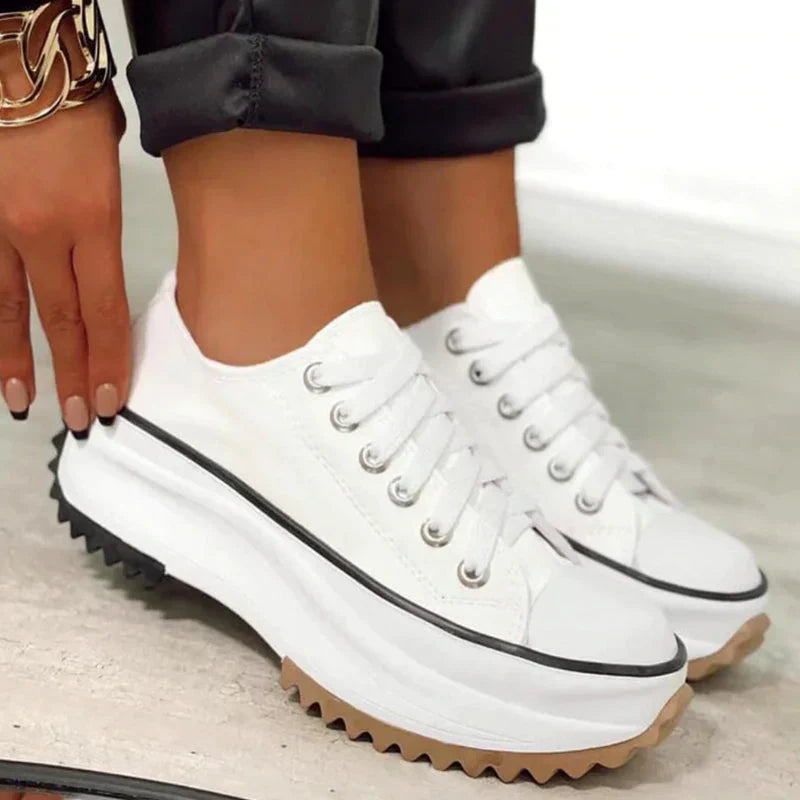 Victoria Platform Sneakers | Lace-Up Platform Lug Sole Sneakers