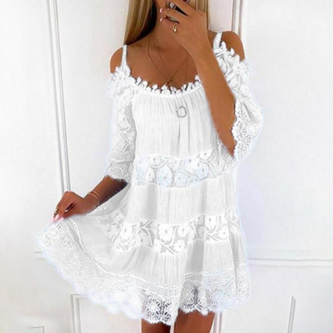 Dress for Women – Off-shoulder – Lace – Light and Airy Fit – Mini Length