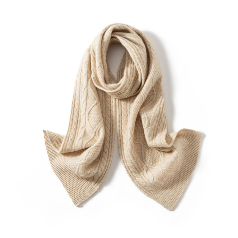 Grace Wool-Blend Scarf | Textured Winter Scarf
