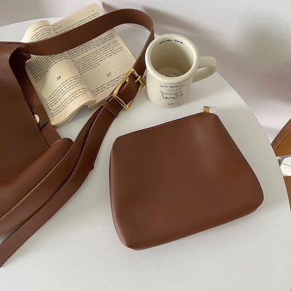 Isla Slouchy Shoulder Bag | Minimalist Buckle Detail Bag