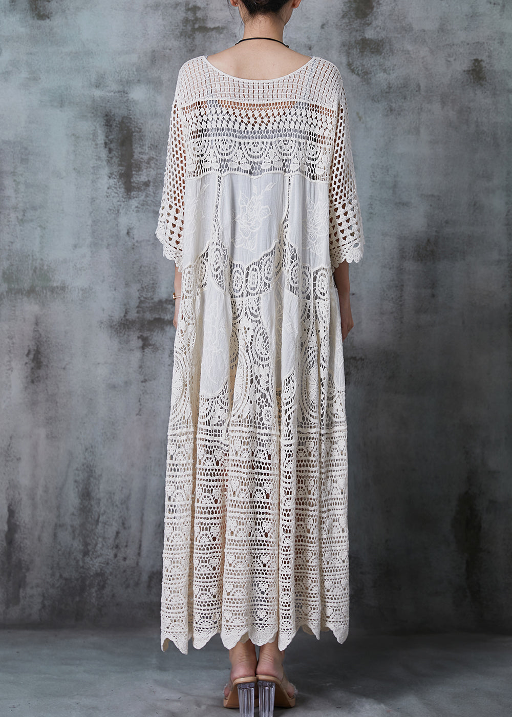 Women's Long Dress – Oversized Fit – Lace Hole – Breathable Luxurious Style