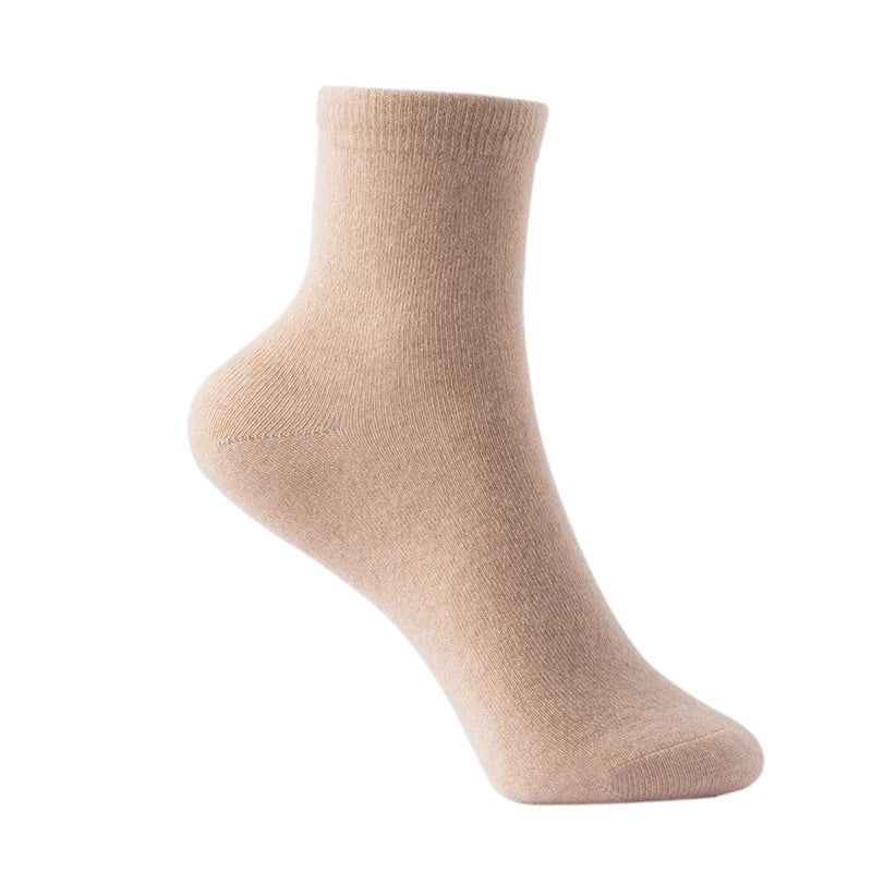 Isla Wool-Blend Snug Fit Ankle Socks | Ribbed Cuff Ankle Socks