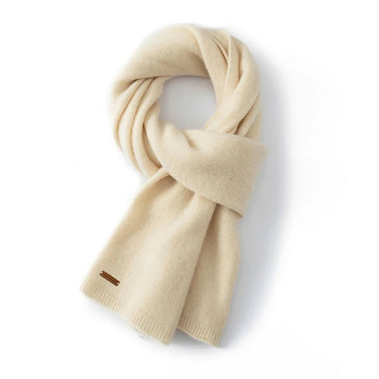 Isla Wool-Blend Ribbed Rectangular Scarf | Solid Long Scarf