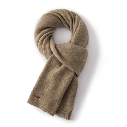 Isla Wool-Blend Ribbed Rectangular Scarf | Solid Long Scarf