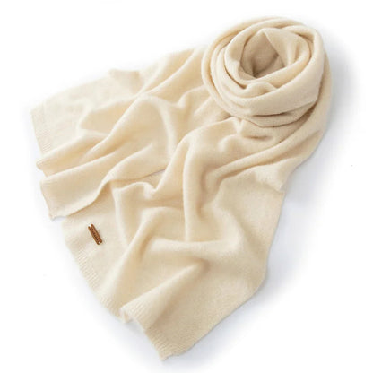 Isla Wool-Blend Ribbed Rectangular Scarf | Solid Long Scarf