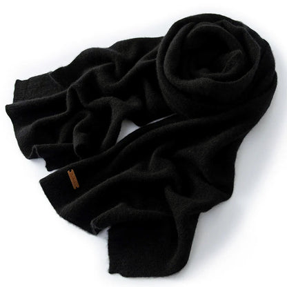 Isla Wool-Blend Ribbed Rectangular Scarf | Solid Long Scarf