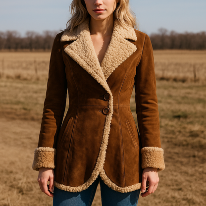 Ivy Tailored Coat | Faux-Fur Trim Button-Front Coat