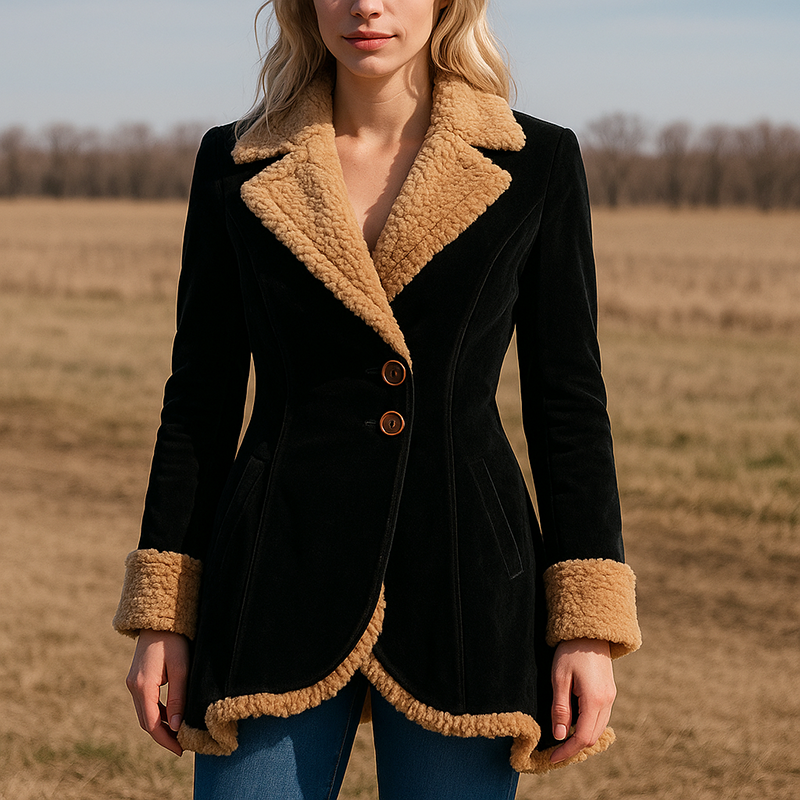 Ivy Tailored Coat | Faux-Fur Trim Button-Front Coat