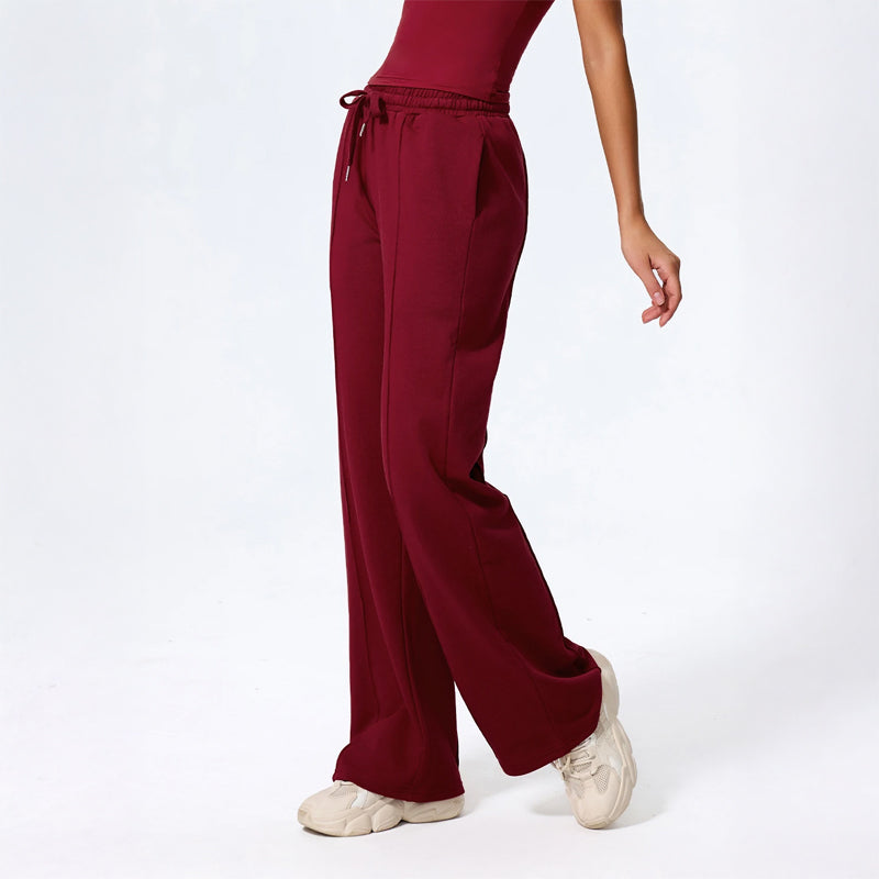 Sienna Wide Leg Lounge Pants | Drawstring Waist Solid Lounge Pants