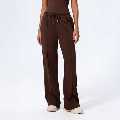 Sienna Wide Leg Lounge Pants | Drawstring Waist Solid Lounge Pants