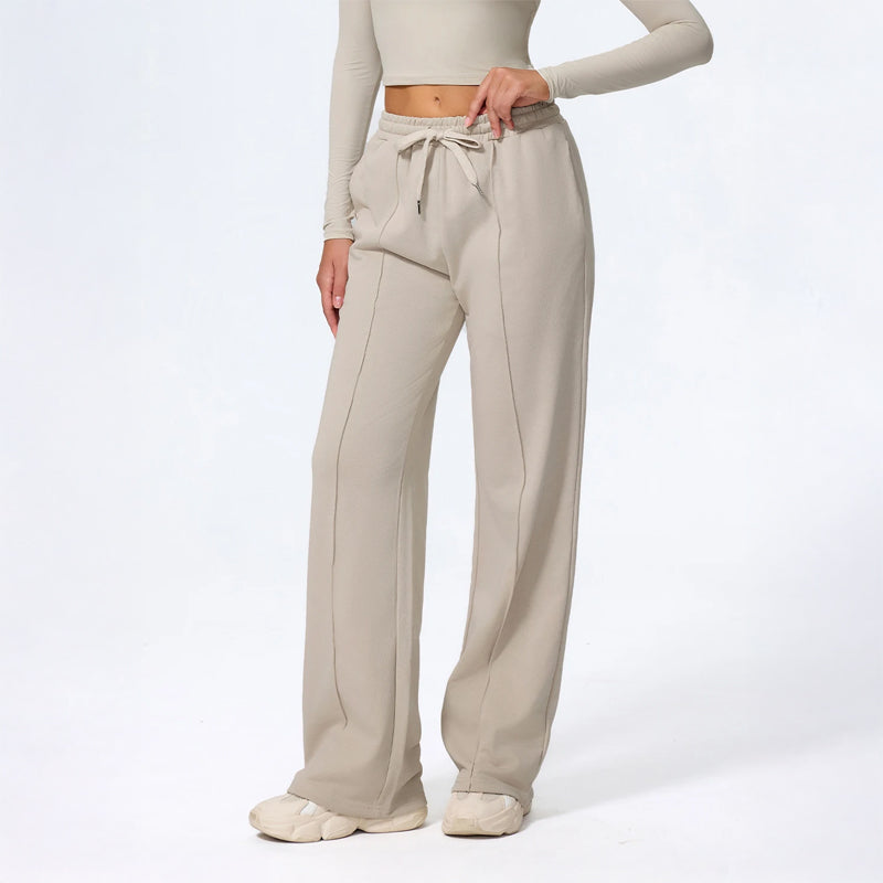 Sienna Wide Leg Lounge Pants | Drawstring Waist Solid Lounge Pants