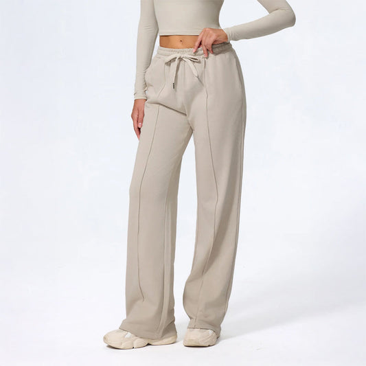 Sienna Wide Leg Lounge Pants | Drawstring Waist Solid Lounge Pants