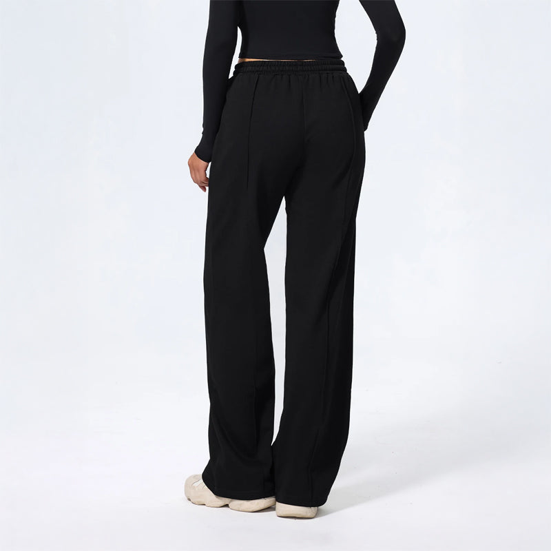 Sienna Wide Leg Lounge Pants | Drawstring Waist Solid Lounge Pants