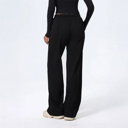 Sienna Wide Leg Lounge Pants | Drawstring Waist Solid Lounge Pants