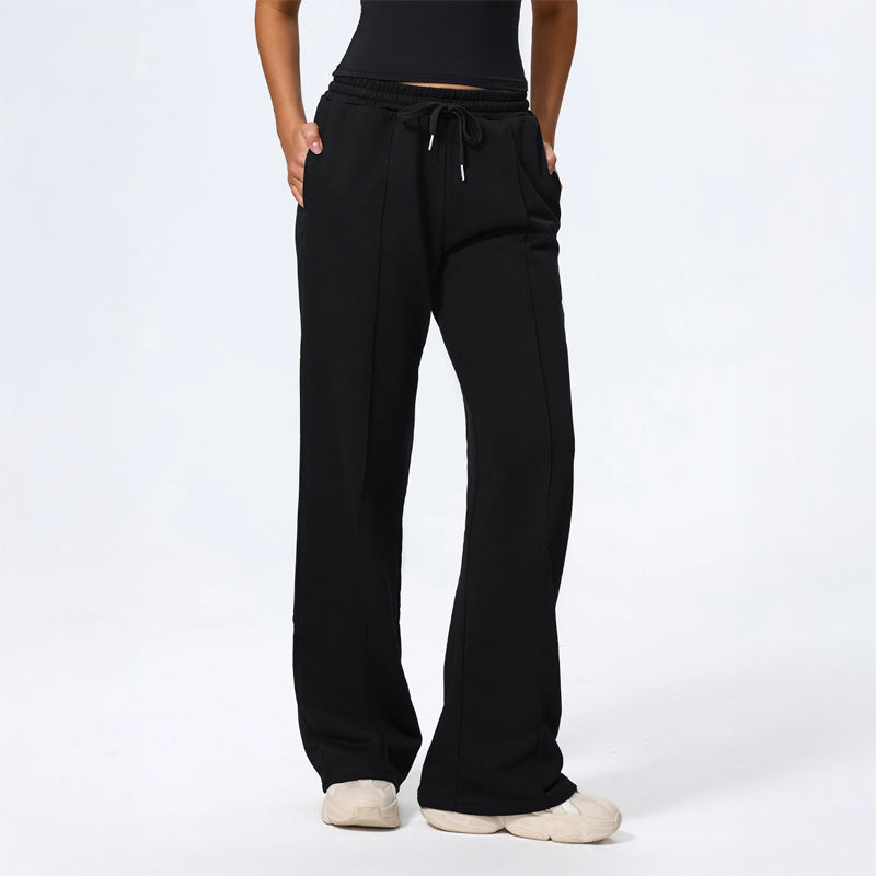 Sienna Wide Leg Lounge Pants | Drawstring Waist Solid Lounge Pants