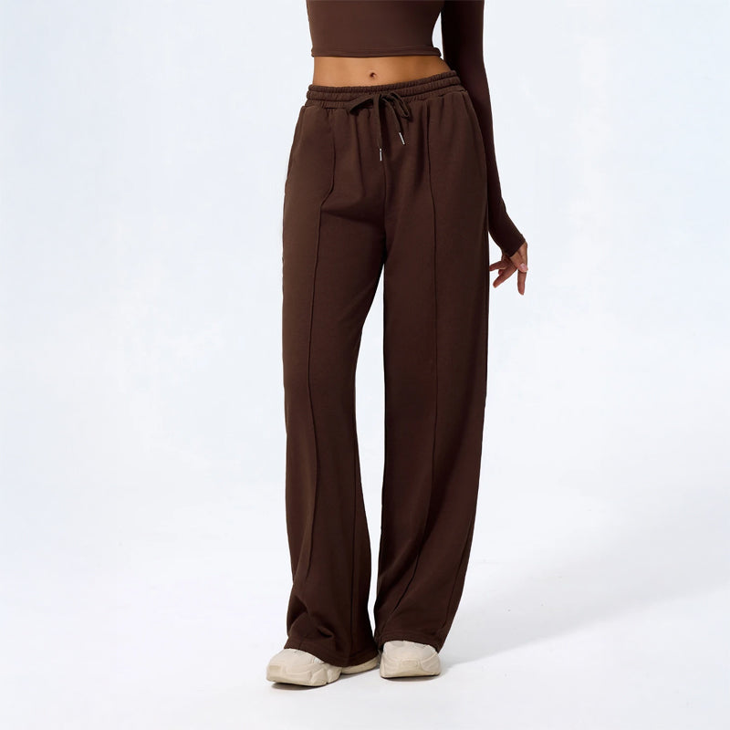 Sienna Wide Leg Lounge Pants | Drawstring Waist Solid Lounge Pants