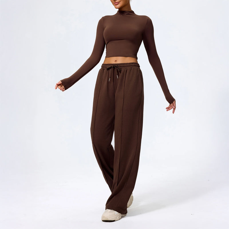 Sienna Wide Leg Lounge Pants | Drawstring Waist Solid Lounge Pants