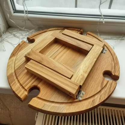 Folding Picnic Table With Integrated Wine Holder