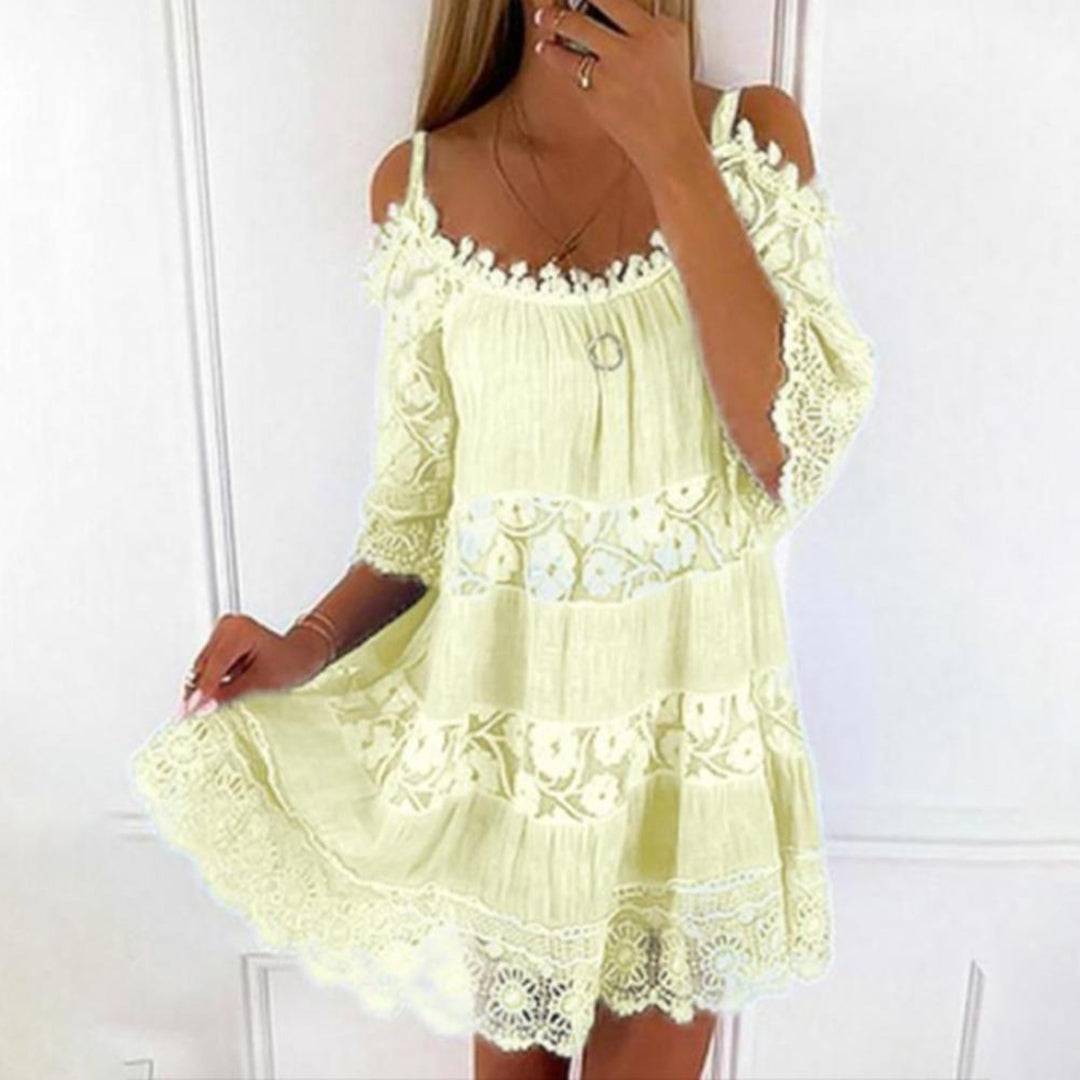Dress for Women – Off-shoulder – Lace – Light and Airy Fit – Mini Length
