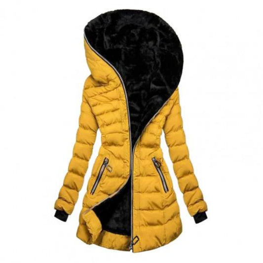 Women’s Jacket - Synthetic - Quilted - Hooded - Mid-Thigh Length