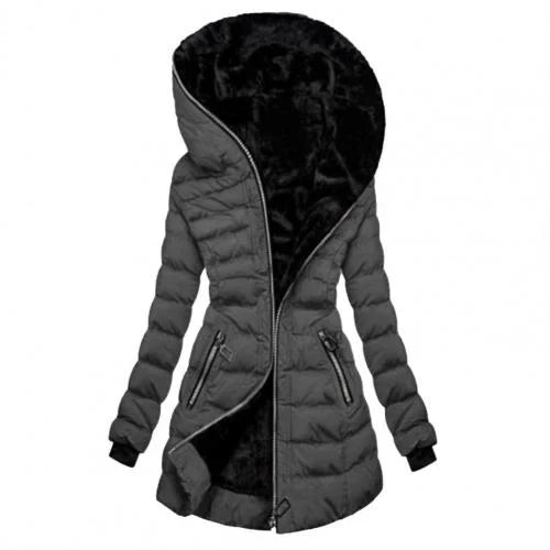 Women’s Jacket - Synthetic - Quilted - Hooded - Mid-Thigh Length