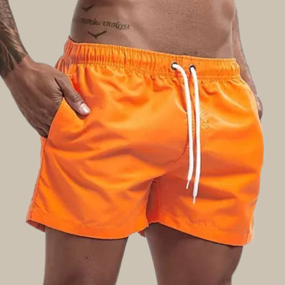 Men's Swim Shorts – Relaxed Fit – Quick-Drying – Mid-Length – Drawstring Closure