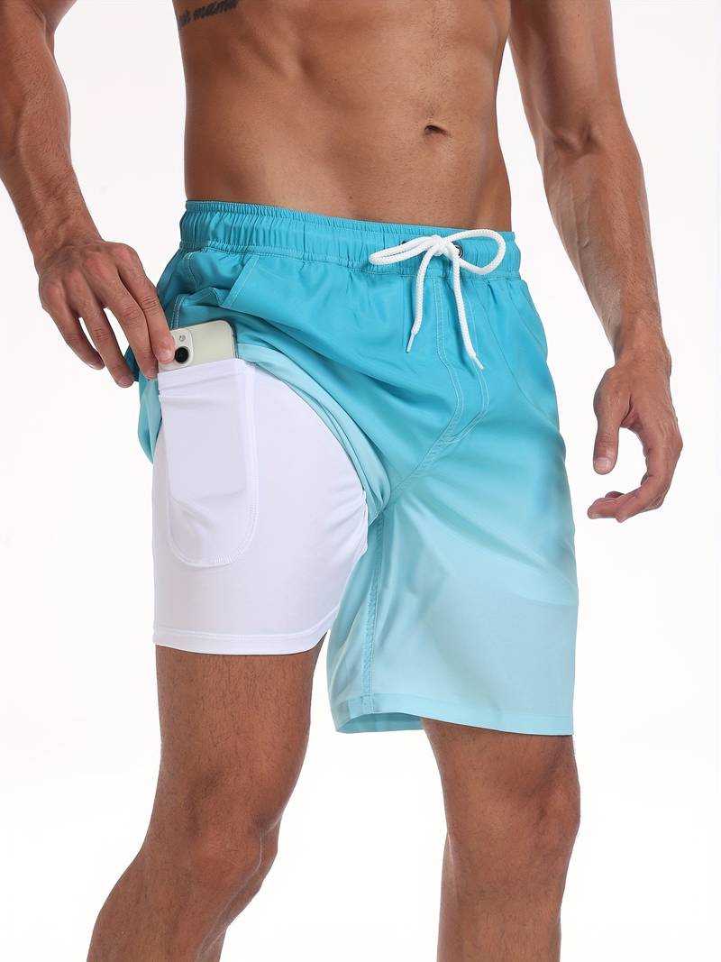Men's Swim Shorts – Quick-Drying Lightweight Material – Relaxed Fit – Mid-Length